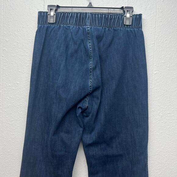 Soft Surroundings Pull On Elastic Waist Dark Wash Womens Pants Jeans Size Medium - Picture 7 of 13